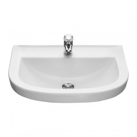 Раковина из сантехнического фарфора Santeri Pro 131155S0010B0 60х40 подвесная цвет белый 1 отверстие под смеситель