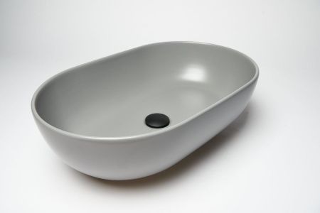 Раковина из сантехнического фарфора Galassia Dream 7308GM 60х40 накладная цвет серый