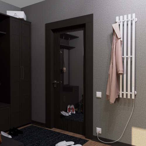 Полотенцесушитель Маргроид Inaro профильный Inaro-12024-1081-9016R 27х120 электрический белый матовый - фото 4