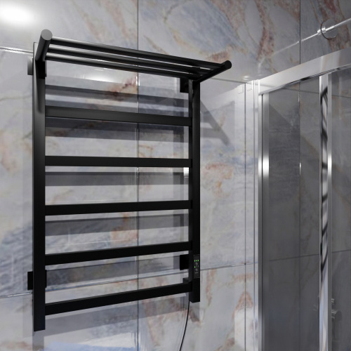 Полотенцесушитель Altasan ПарусПроф ПарусПроф8050ПЧМ подвесной 53х80 электрический черный муар - фото 3