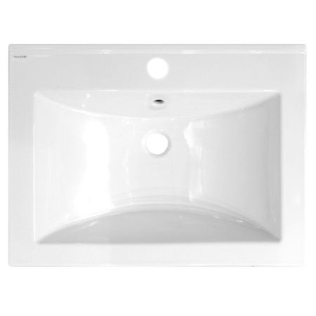 Раковина из сантехнического фарфора Onika Бергамо CDB00018485 70х50 накладная цвет белый 1 отверстие под смеситель