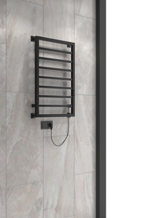 Полотенцесушитель электрический Indigo Crete DGC80-50BRRt 55х80 черный