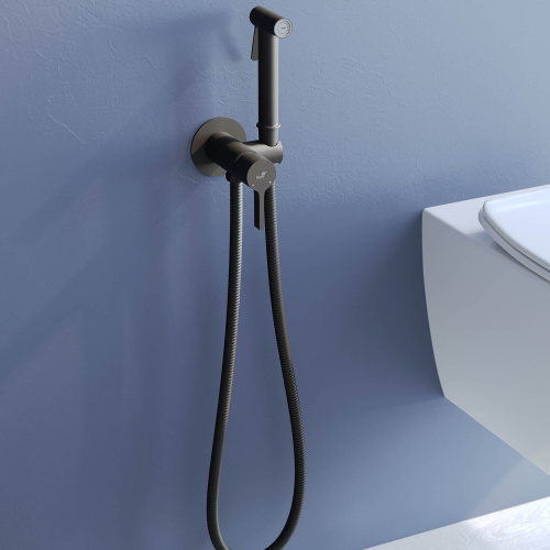 Гигиенический душ со смесителем RGW Shower Panels 511408206-04 черный матовый - фото 2