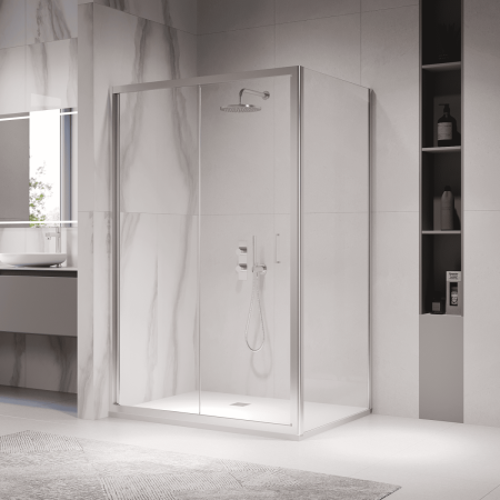 Душевой уголок RGW Passage (Пассаж) 060814280-11 100х80 стекло прозрачное профиль хром без поддона