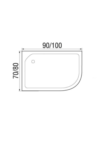 Душевой поддон WEMOR 100/70/24 R (10000006058) 100х70 акрил белый - фото 2