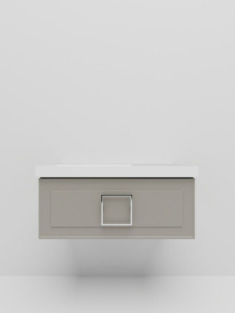 Тумба с раковиной La Fenice CUBO NFNC-01-CUB-C-90-1-90L 90х50 подвесная цвет бежевый