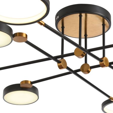 Люстра потолочная Natali Kovaltseva Loft Led (Лофт Лед) LED LAMPS 81102/6C BRASS BLACK