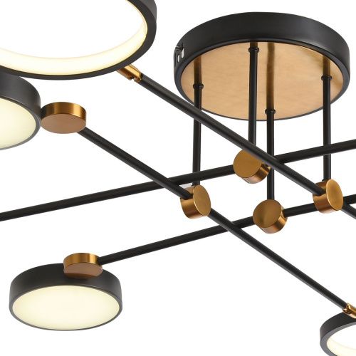 Люстра потолочная Natali Kovaltseva Loft Led (Лофт Лед) LED LAMPS 81102/6C BRASS BLACK - фото 3