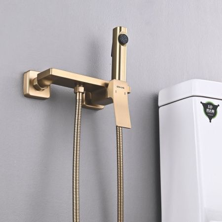 Гигиенический душ со смесителем Shevanik S6105G-1 золото