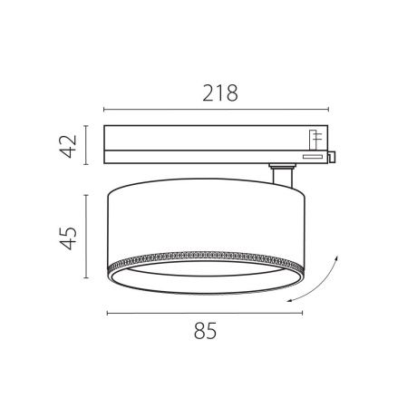 Трековый трехфазный светильник Lightstar Alta Pro (Алта Про) A5547TRIAC
