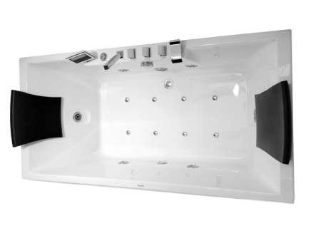 Ванна акриловая гидромассажная Gemy G9065 K R 175х85 пристенная прямоугольная с каркасом