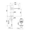 Смеситель Webert One-B NB830102015 на раковину сталь/хром