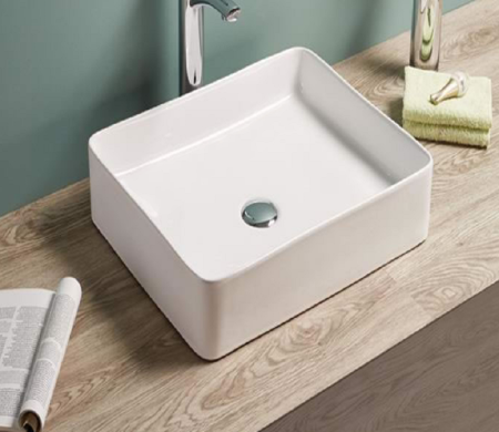 Раковина из санфаянса CeramaLux 7050K 51х41 накладная цвет белый