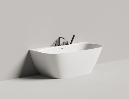 Ванна из искусственного камня Salini SOFIA 102527MF 160х80 пристенная асимметричная