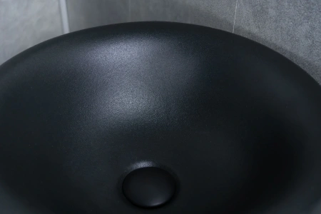 Раковина керамическая Gid Autonomo 81110 40х40 напольная цвет черный без отверстий под смеситель