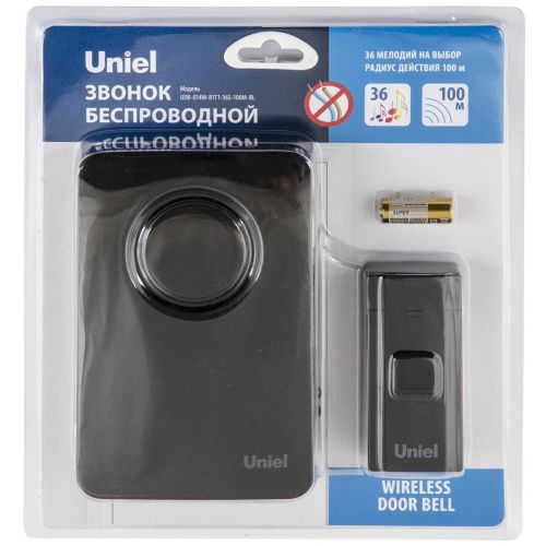 Звонок беспроводной (UL-00006433) Uniel UDB-014W-R1T1-36S-100M-BL - фото 2