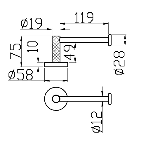 Бумагодержатель Boheme Uno 10985-CB - фото 2
