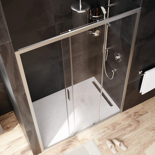 Душевая дверь Am.Pm Gem W90G-140-1-195MT 140х195 стекло прозрачное профиль хром матовый - фото 3