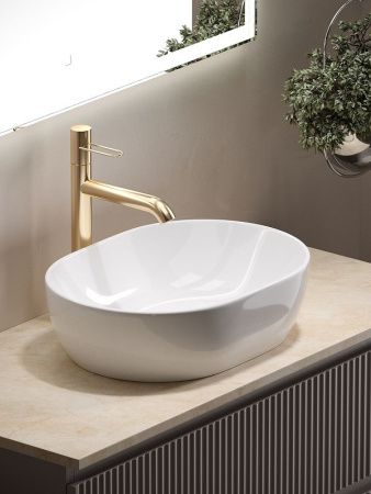 Тумба под раковину Sancos SNOB R SNR100SM 100х40 подвесная цвет бежевый