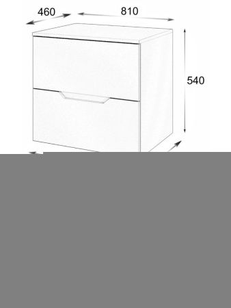 Тумба с раковиной Orange Line Li-80TugMDF+B01-475MB 80х50