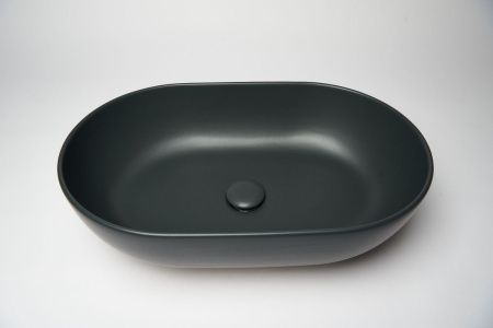 Раковина из сантехнического фарфора Galassia Dream 7308NEMT 60х40 накладная цвет черный