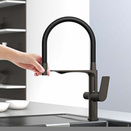 Смеситель для кухни Tokito MITSUISHI TOK-MIT-1012GM на мойку вороненая сталь