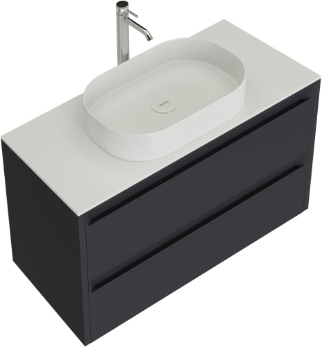 Тумба под раковину Allen Brau Fantasy 2.0 1.11001.AM 2.0 80х46х62 подвесная цвет черный - фото 4