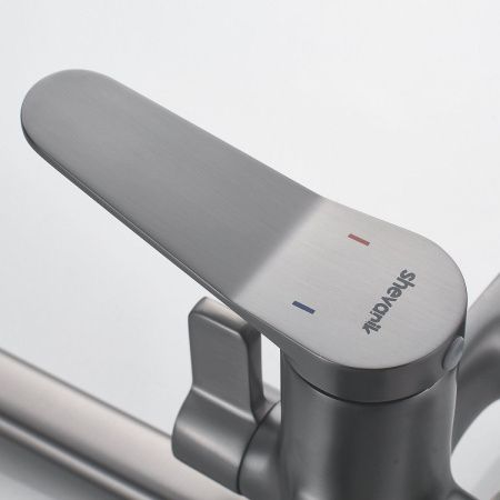 Душевая стойка Shevanik S6236T настенная цвет оружейная сталь
