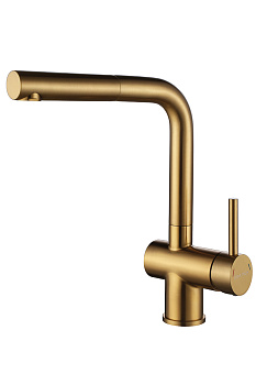 Смеситель для кухни Paulmark DOSSE Do214418-BG на раковину брашированное золото
