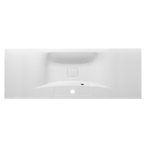 Раковина из искусственного камня BelBagno BB1200/450-LV-MR-PR 120х45 накладная цвет белый 1 отверстие под смеситель - фото 3