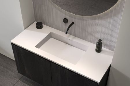 Раковина из искусственного камня Holbi POLARIS 1.02.020.11.1 60х40 встраиваемая цвет белый