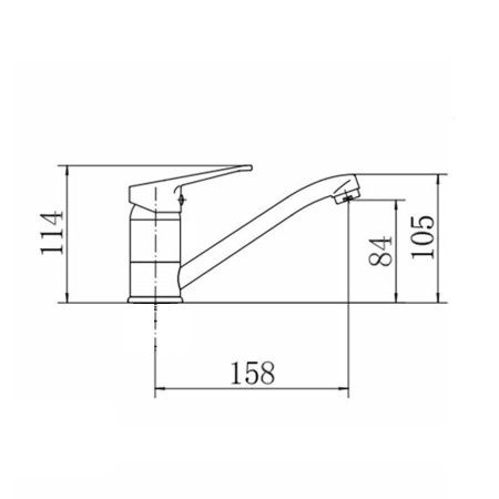 Смеситель для кухни Fashun A4513 на мойку хром