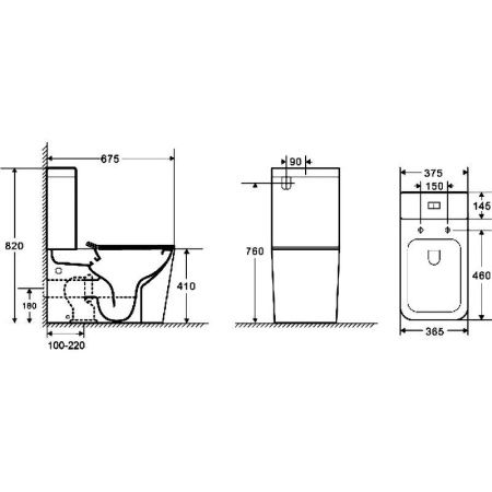 Унитаз напольный с бачком WeltWasser WW GELBACH 001 XL GL-WT (10000003734) белый с сиденьем микролифт безободковый душевой смыв