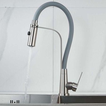 Смеситель для кухни Shevanik S943L-9 на мойку сатин