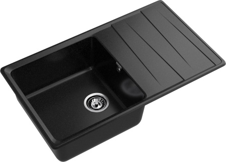 Кухонная мойка Granfest Level LV-860L черный 86х50 цвет черный поверхность матовая