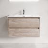 Тумба под раковину Sancos Libra LB80EG 80х50 подвесная цвет коричневый