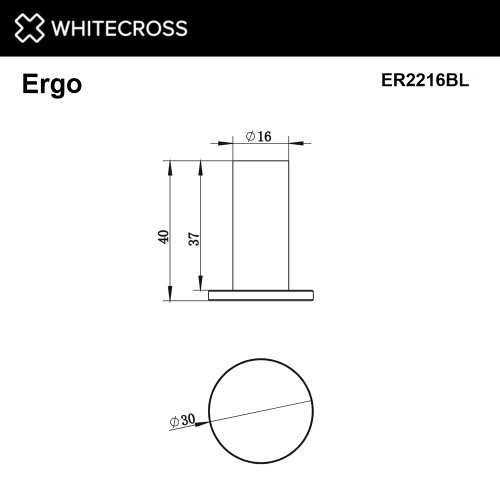Крючок Whitecross ERGO black ER2216BL - фото 2