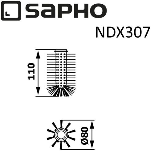 Сменная щетка для ершика Sapho X-ROUND NDX307 - фото 2