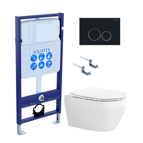 Сет унитаз + инсталляция Aquatek SET AQUATEK ЛЕЯ cm-020 4в1