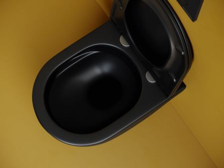 Унитаз подвесной Ceramica Nova VOGUE CN4008TMB черный с сиденьем микролифт безободковый смыв торнадо