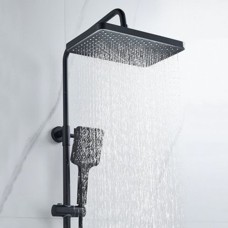 Душевая стойка Raffine F3699H настенная цвет черный