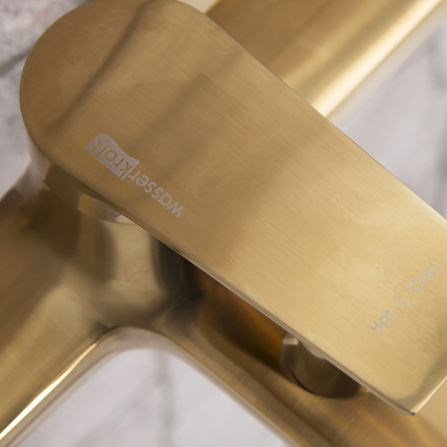 Смеситель для ванны WasserKRAFT Aisch 5500 5501 настенный золото - фото 5