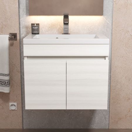 Тумба под раковину Uperwood Eva 3930213460 50х30 подвесная цвет бежевый