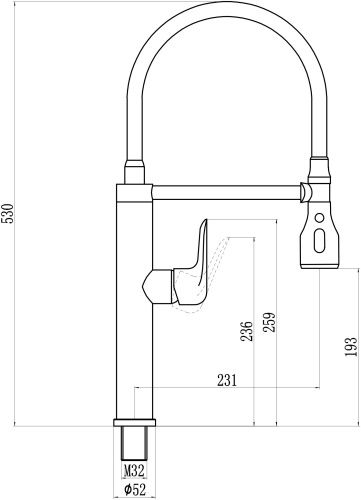Смеситель для кухни Savol S-002803-04 на мойку хром - фото 2