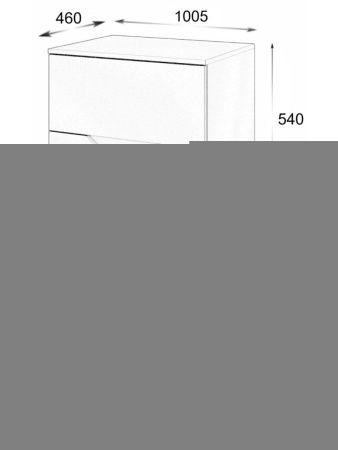 Тумба с раковиной Orange Line Li-100TuwMDF+B02-460MB 100х50