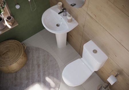 Унитаз-компакт напольный с бачком Jika Lyra plus 8263860002429 белый без сиденья каскадный смыв