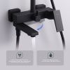 Душевая стойка Splenka S01.24.06 настенная цвет черный