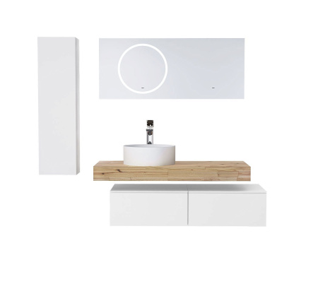 Тумба под раковину Jorno MODULARE Mdlr.01.100/P/W/JR 100х49х27 подвесная цвет белый