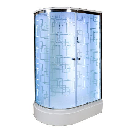 Душевая кабина AvaCan EM2712RLED 120х80 асимметричная с крышей ориентация правая