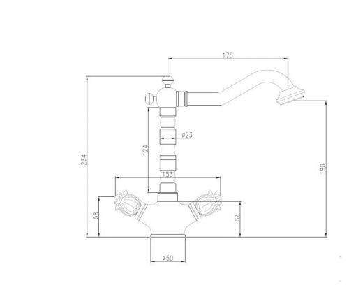 Смеситель Bronze de Luxe FLORENCE 21381 на раковину бронза - фото 3